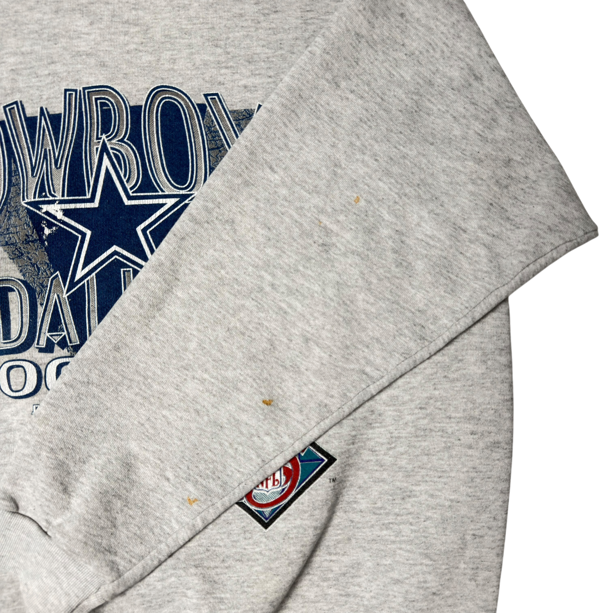 Vintage Heather Gray Dallas Cowboys Crewneck Sweatshirt - XL