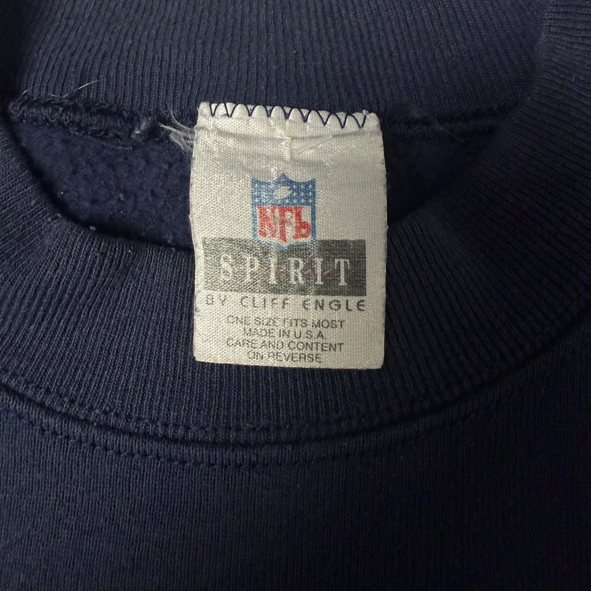 Vintage Dallas Cowboys Spellout Navy Blue Crewneck Sweatshirt - XL