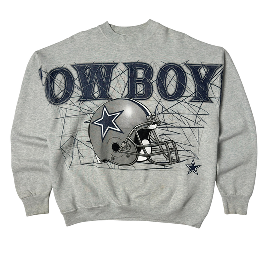 Vintage Dallas Cowboys Spellout Heather Gray Crewneck Sweatshirt - XL