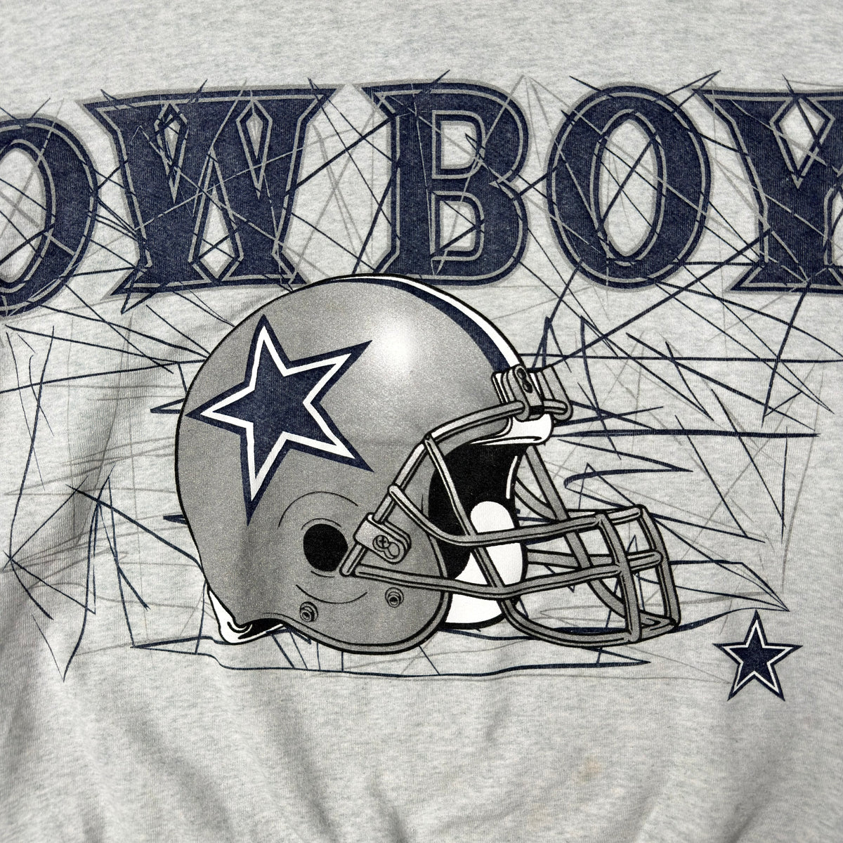 Vintage Dallas Cowboys Spellout Heather Gray Crewneck Sweatshirt - XL