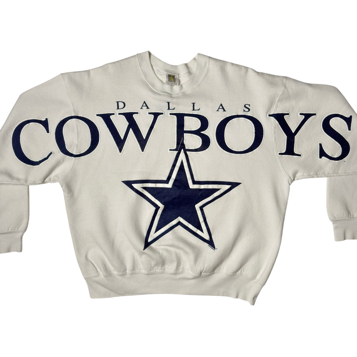 Vintage Dallas Cowboys Spellout White Crewneck Sweatshirt - XL