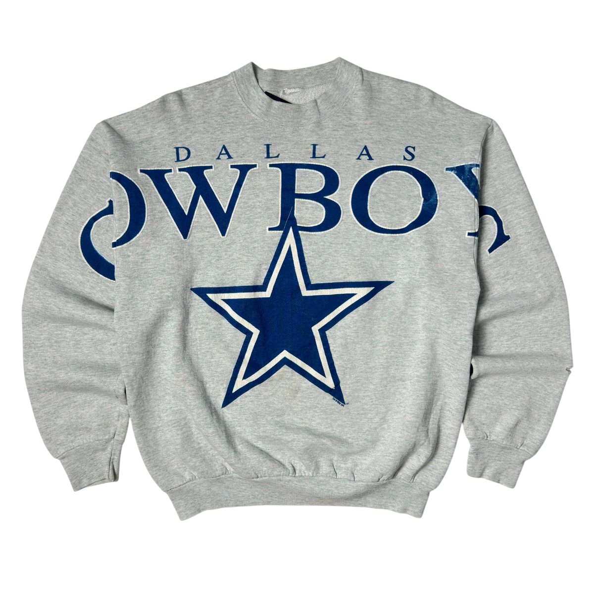 Vintage Dallas Cowboys Spellout Heather Gray Crewneck Sweatshirt - L