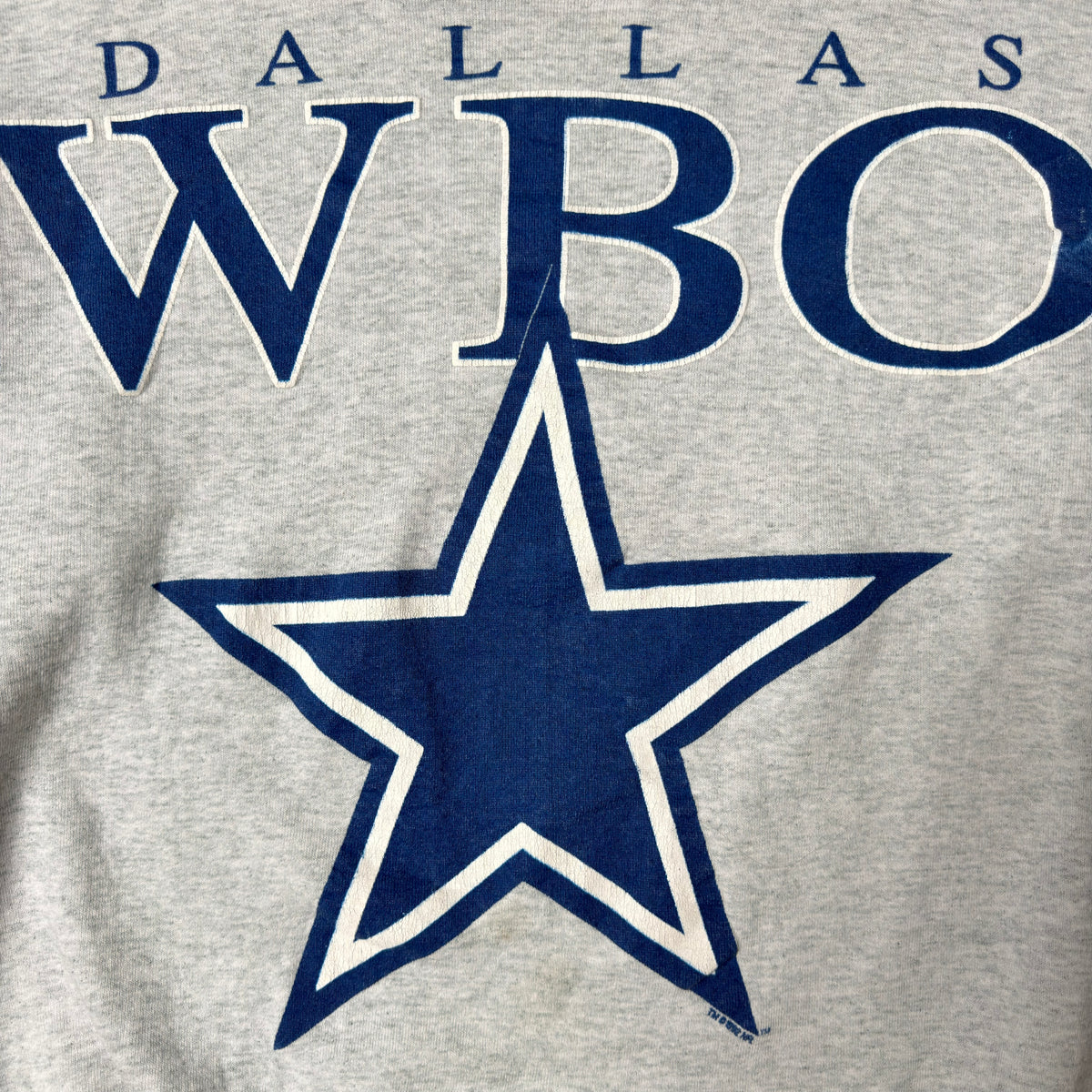 Vintage Dallas Cowboys Spellout Heather Gray Crewneck Sweatshirt - L