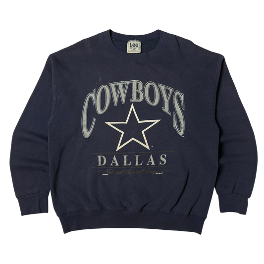 Vintage Dallas Cowboys Navy Blue Crewneck Sweatshirt - XL
