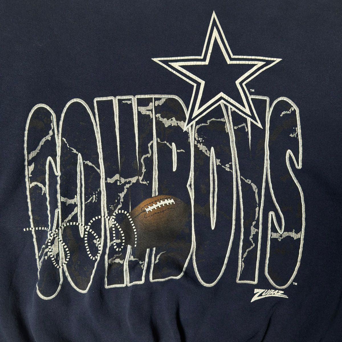Vintage Dallas Cowboys Navy Blue Crewneck Sweatshirt - 2XL