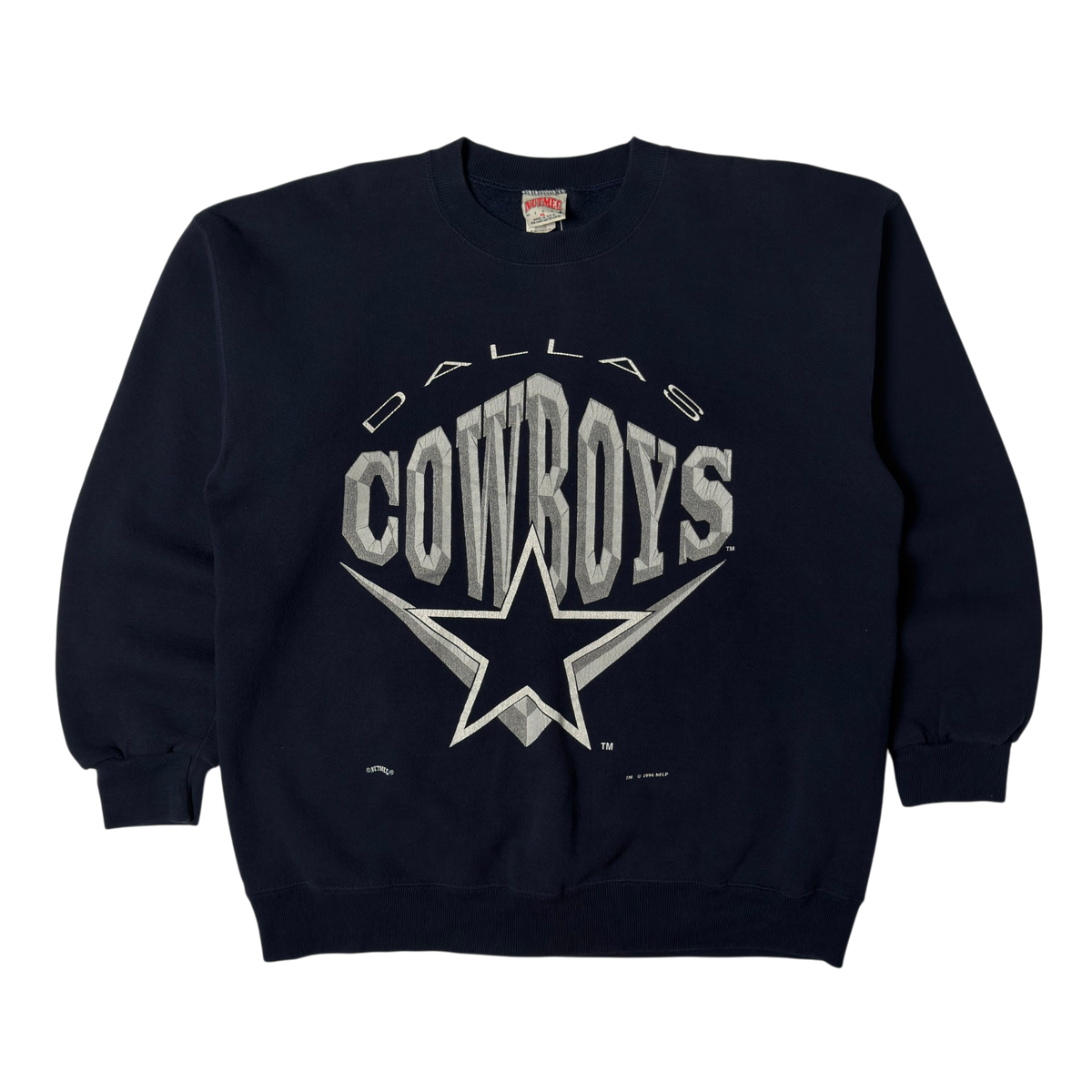 Vintage Nutmeg Dallas Cowboys Navy Blue Crewneck Sweatshirt - XL