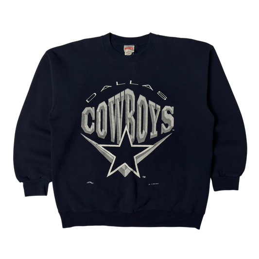 Vintage Nutmeg Dallas Cowboys Navy Blue Crewneck Sweatshirt - XL