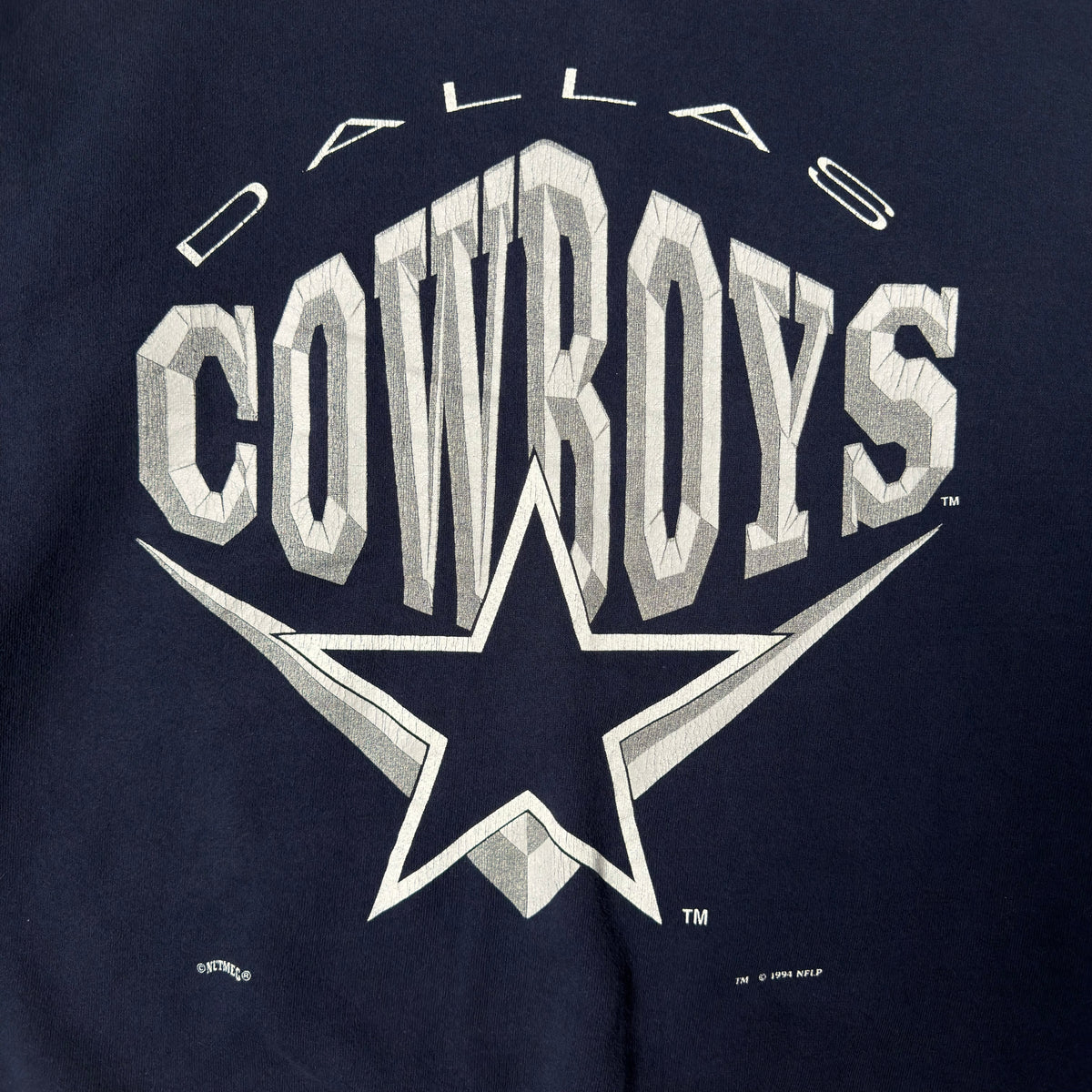 Vintage Nutmeg Dallas Cowboys Navy Blue Crewneck Sweatshirt - XL