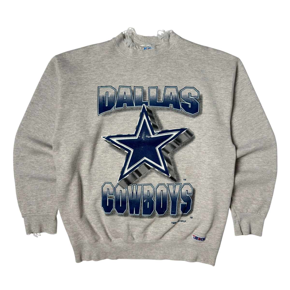 Vintage Dallas Cowboys Gray Painters Distressed Crewneck Sweatshirt - M