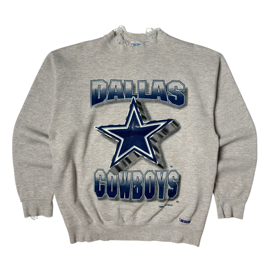 Vintage Dallas Cowboys Gray Painters Distressed Crewneck Sweatshirt - M
