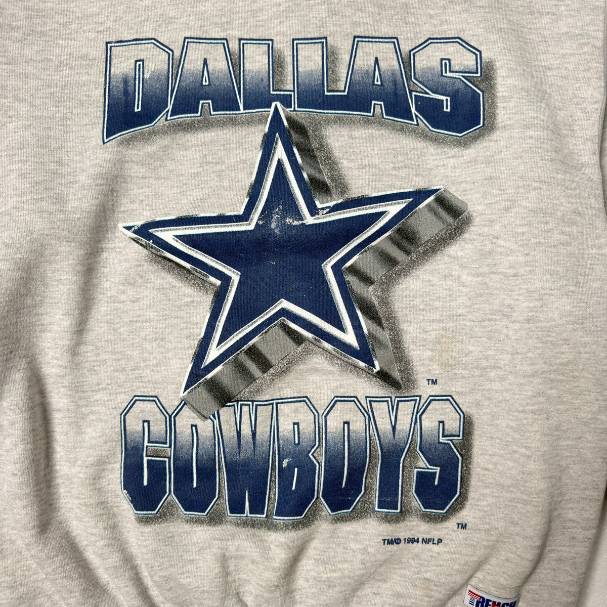 Vintage Dallas Cowboys Gray Painters Distressed Crewneck Sweatshirt - M
