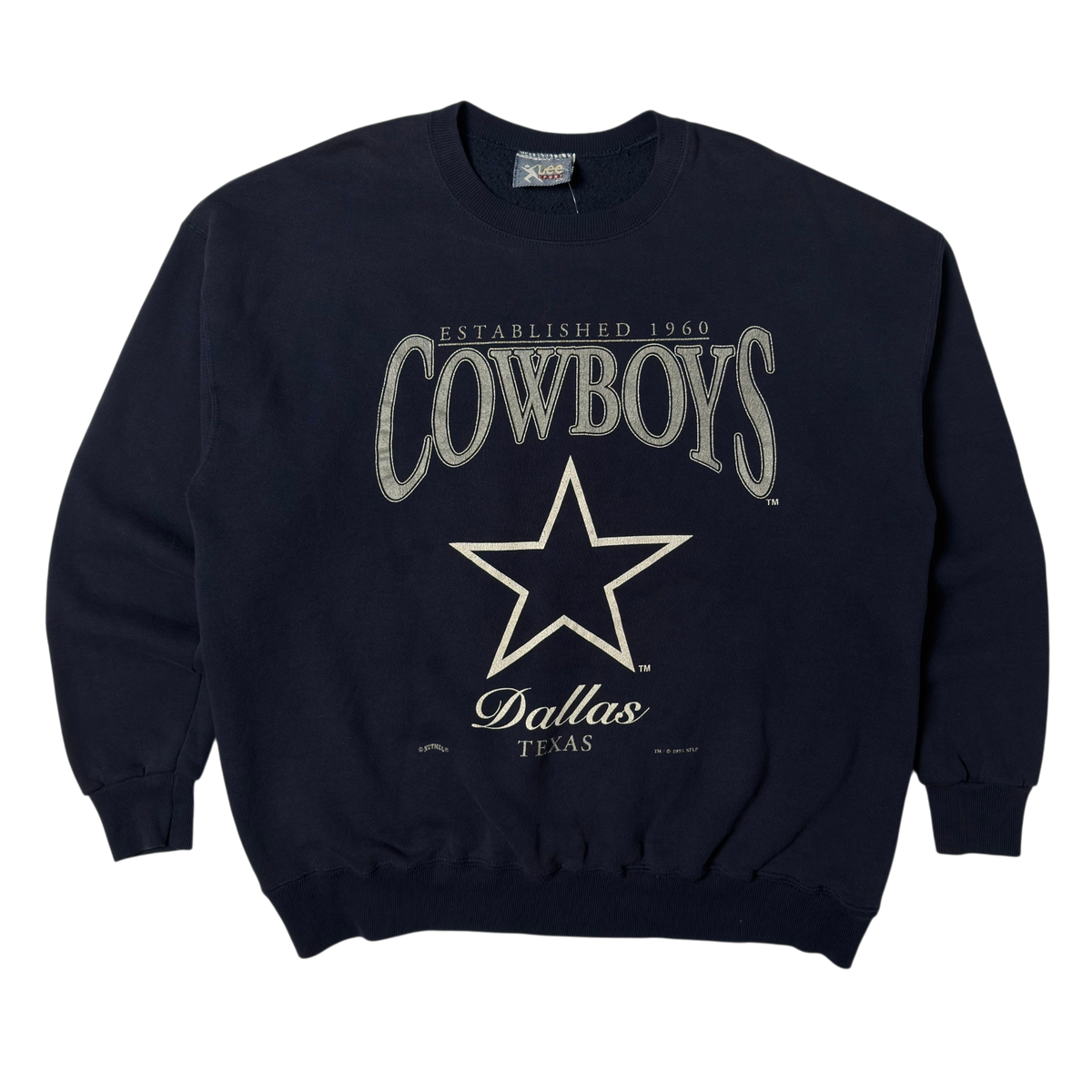 Vintage Dallas Cowboys Navy Blue Crewneck Sweatshirt - 2XL