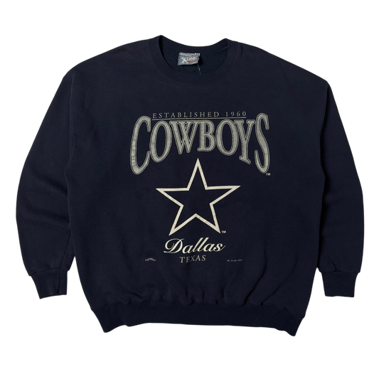 Vintage Dallas Cowboys Navy Blue Crewneck Sweatshirt - 2XL