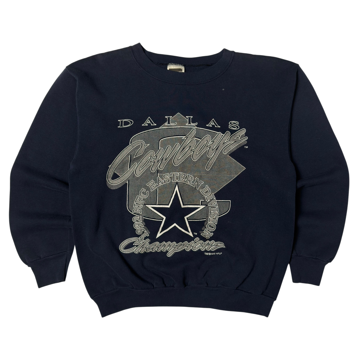 Vintage Dallas Cowboys Navy Blue Crewneck Sweatshirt - L