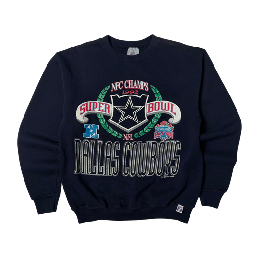 Vintage Dallas Cowboys Navy Blue Crewneck Sweatshirt - M