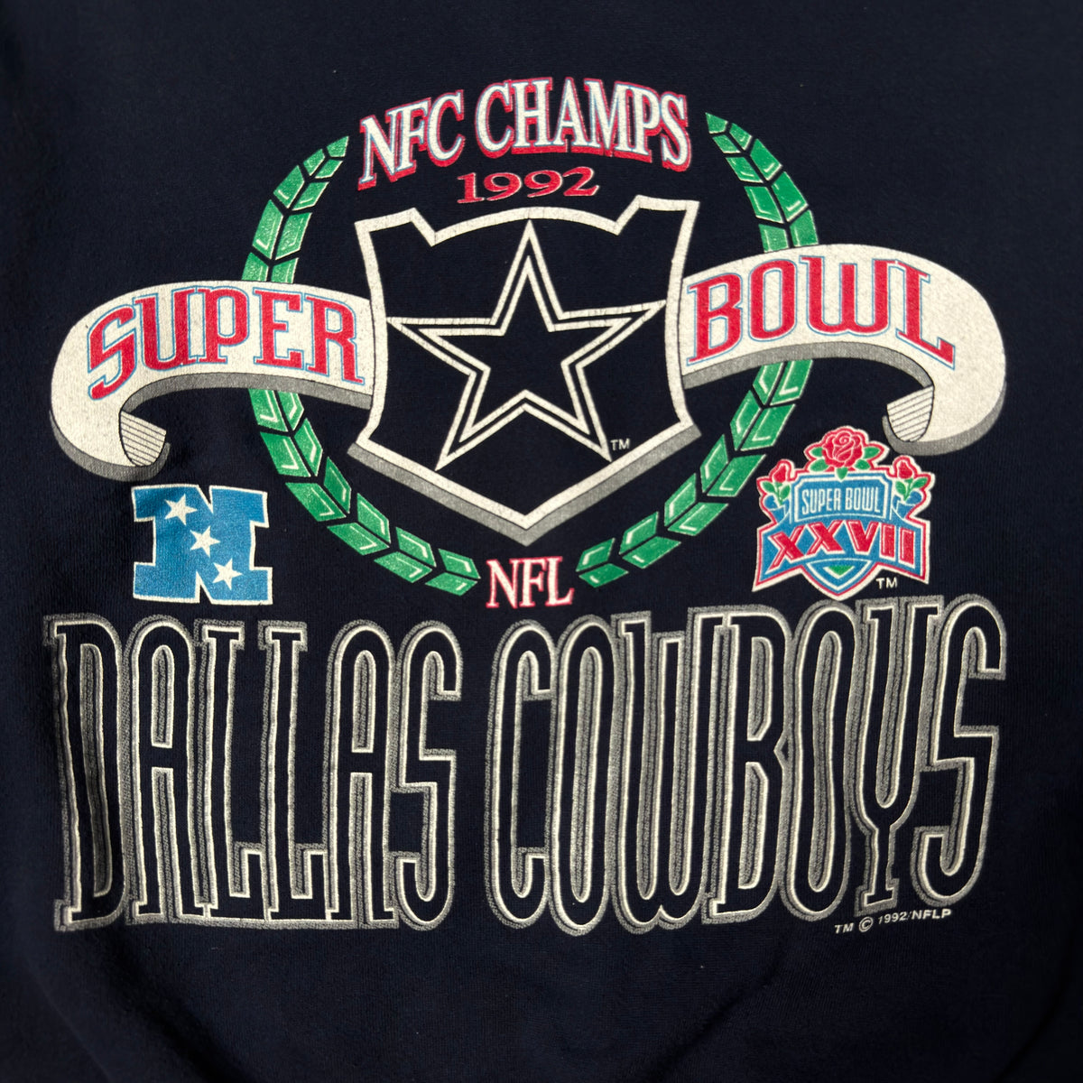 Vintage Dallas Cowboys Navy Blue Crewneck Sweatshirt - M