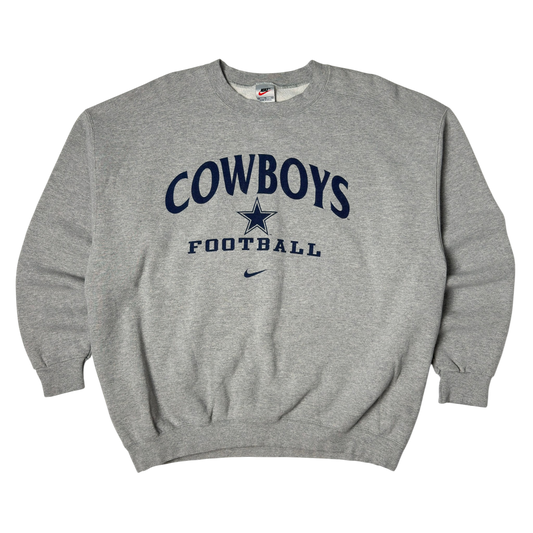 Vintage Nike Dallas Cowboys Gray Crewneck Sweatshirt - 2XL