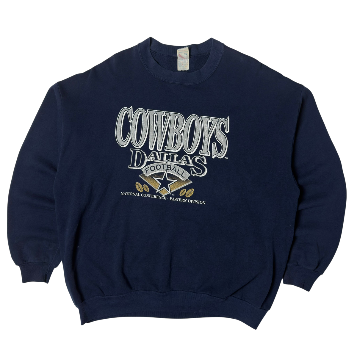 Vintage Dallas Cowboys Navy Blue Crewneck Sweatshirt - 2XL