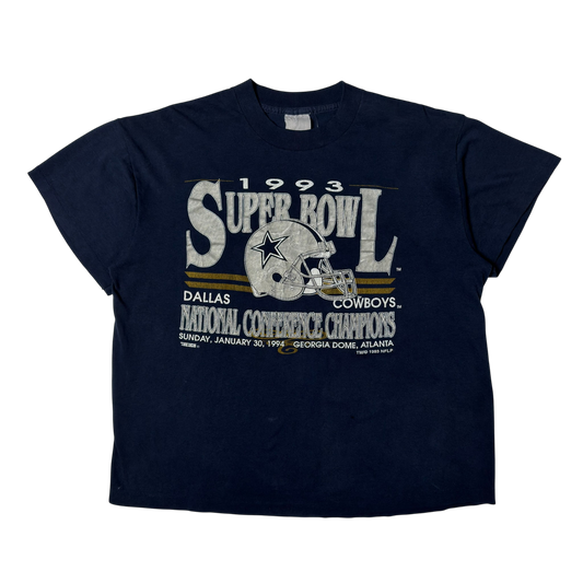 Vintage Dallas Cowboys Super Bowl Navy Blue T-Shirt - L