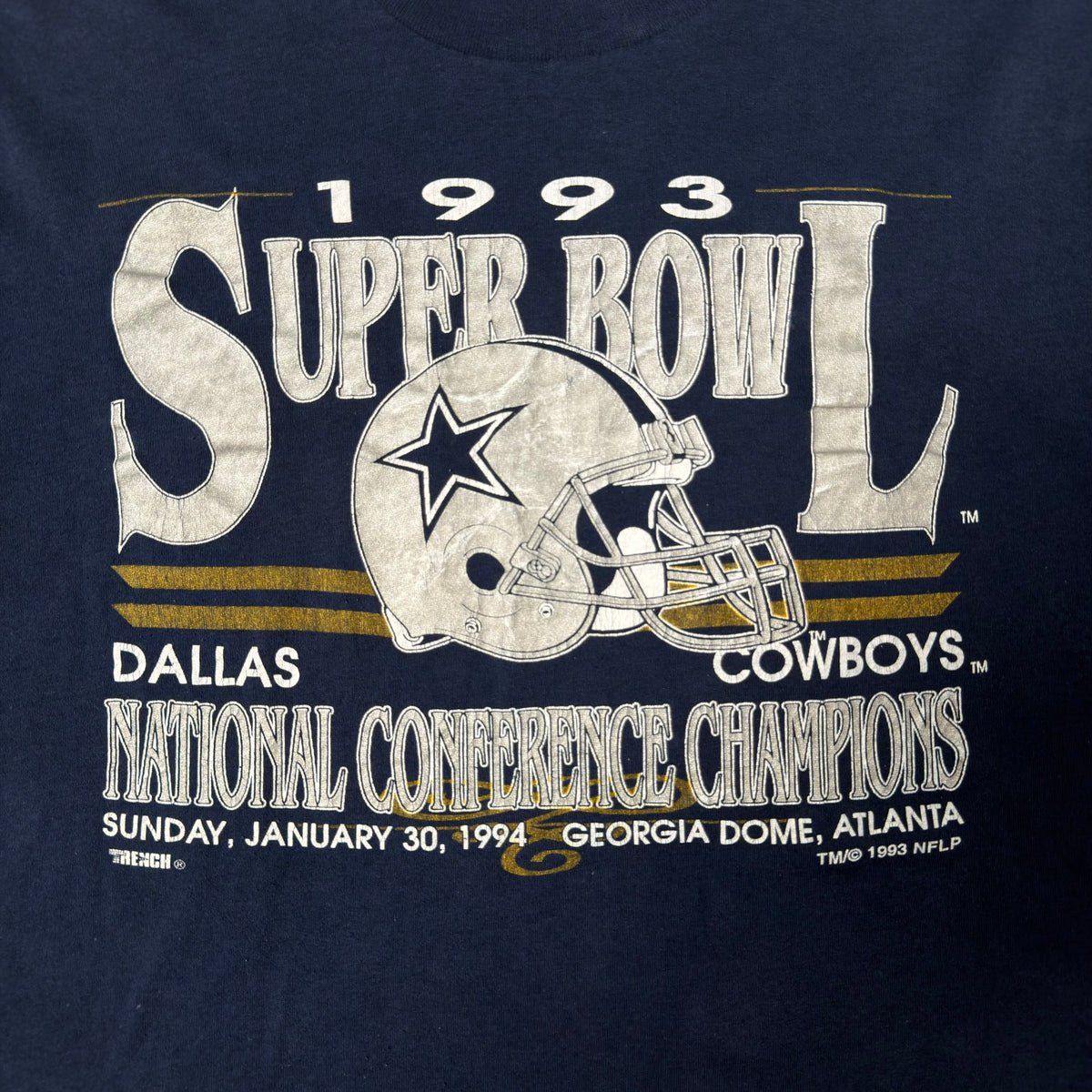 Vintage Dallas Cowboys Super Bowl Navy Blue T-Shirt - L