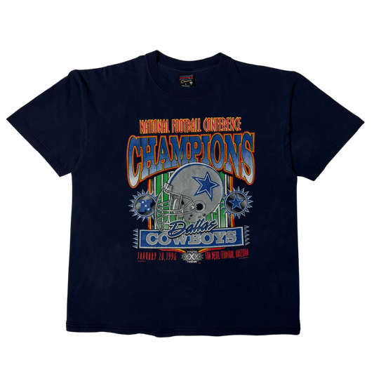 Vintage Dallas Cowboys Conference Champions Navy Blue T-Shirt - L