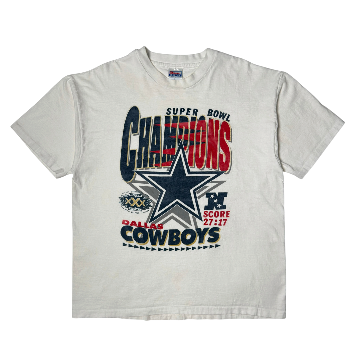 Vintage Dallas Cowboys Super Bowl Champions White T-Shirt - L